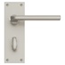 Fuller and Forge Munch Satin Nickel Lever on Slim Backplate Latch Door Handle Pair