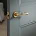 Fuller and Forge Garda Satin Brass Lever on Rose Door Handle Pair