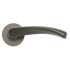 Fuller and Forge Garda Satin Bronze Lever on Rose Door Handle Pair
