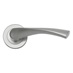 Sofia Satin Nickel Lever on Rose Door Handle Pair