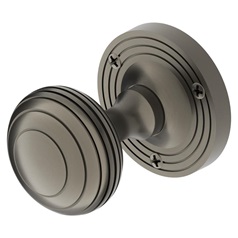 Fuller and Forge Beehive 62mm Ringed Round Mortice Knob on Rose Pair Studio