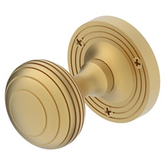 Fuller and Forge Beehive 62mm Ringed Round Mortice Knob on Rose Pair Studio