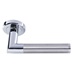 Carlisle Brass Serozzetta Trend Dual-Tone Chrome Fire Rated Lever on Rose Pair