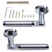 Carlisle Brass Serozzetta Azul Dual-Tone Chrome Fire Rated Lever on Rose Pair
