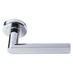 Carlisle Brass Serozzetta Edge Polished Chrome Fire Rated Lever on Rose Pair
