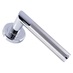 Carlisle Brass Serozzetta Trend Dual-Tone Chrome Fire Rated Lever on Rose Pair