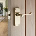 Victorian Scroll Brass Latch Handle