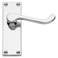 Victorian Scroll Chrome Latch Handle