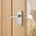 Victorian Scroll Chrome Latch Handle