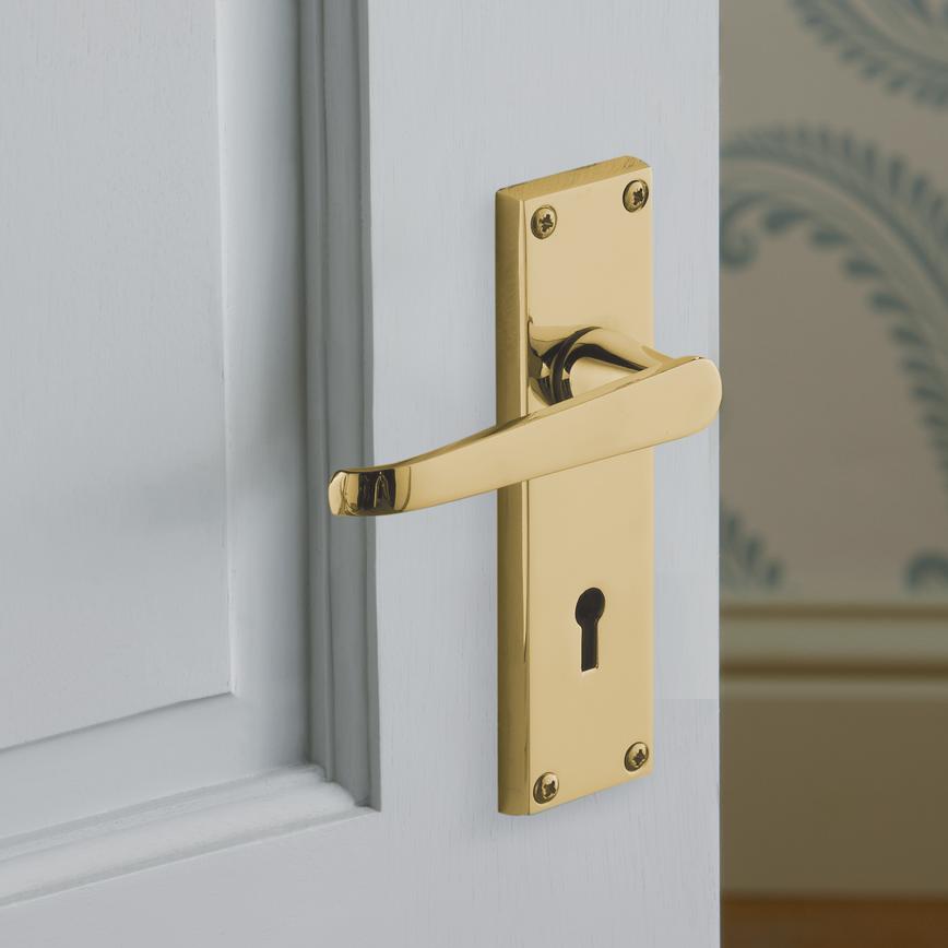 Victorian Brass Lock Handle