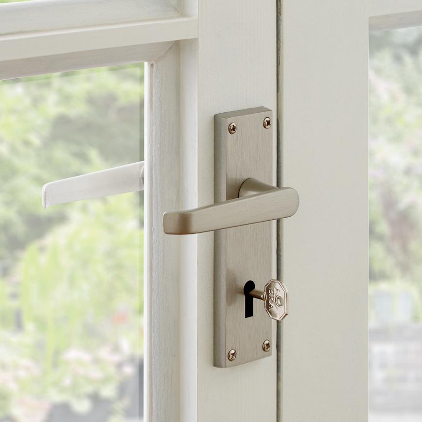 Victorian Satin Nickel Lock Handle