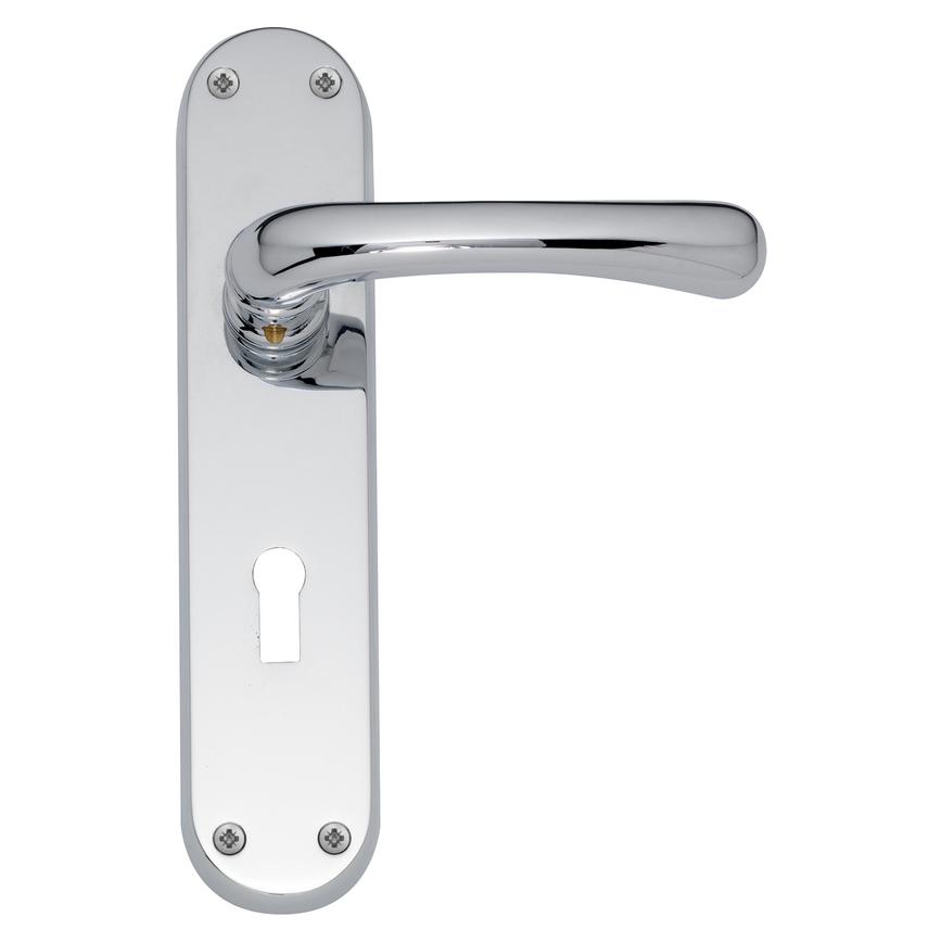 Idro Lever on Backplate Lock Door Handle Pair