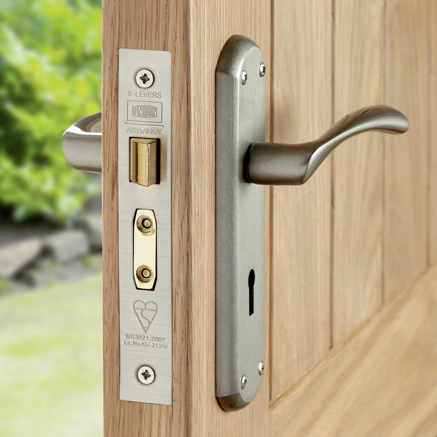 Garda Satin Nickel Lock Handle