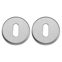 Satin Nickel 45mm Round Standard Escutcheon Pair