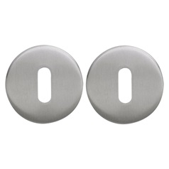 Satin Stainless Steel Escutcheon Pair