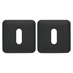 DFU0883 Matt Black Escutcheon Square Cut Out Pair