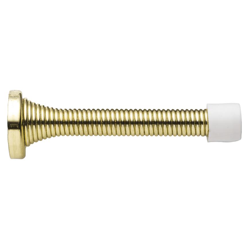 Polished Brass Wall Mounted Projection Cylinder Door Stop