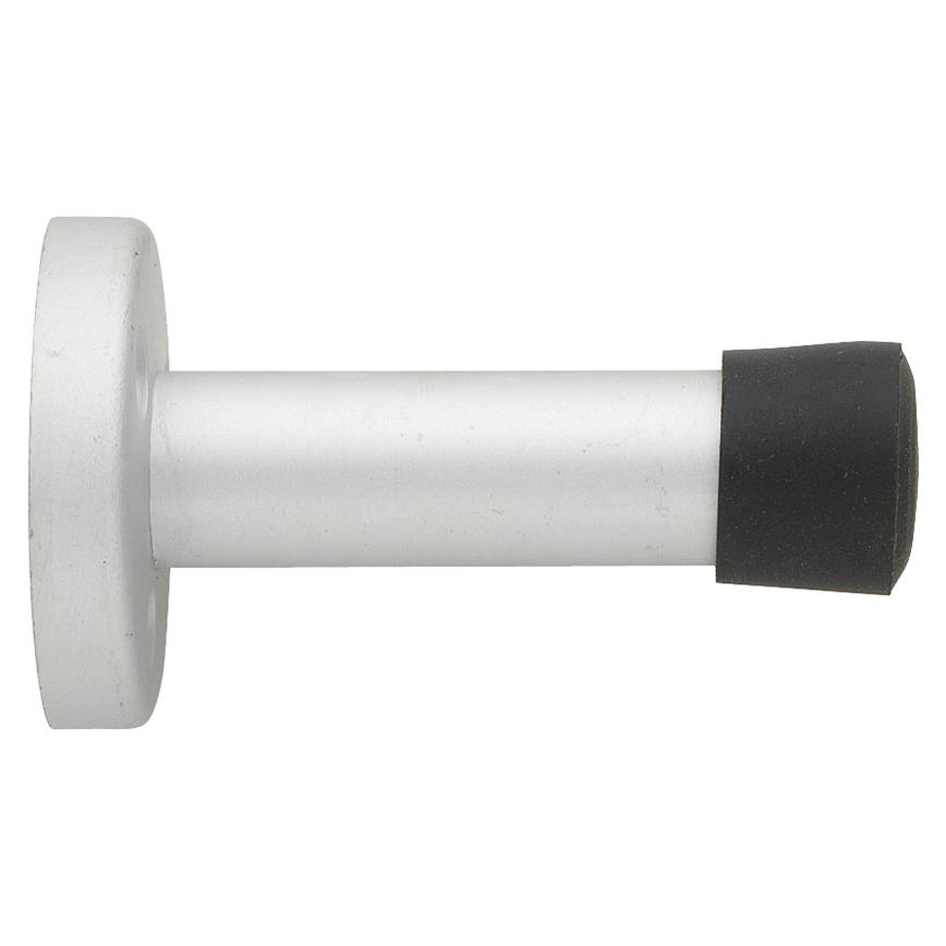 Satin Aluminium Wall Mounted Projection Cylinder Door Stop