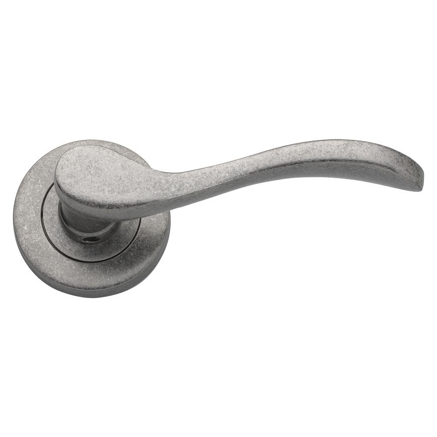 Pewter Effect Scroll Rose Handle