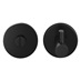Jigtech Orka Matt Black 53mm Round Bathroom Lever Thumbturn and Release