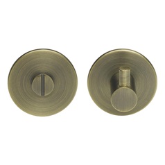 Jigtech Orka Antique Brass 53mm Round Bathroom Lever Thumbturn and Release