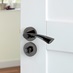 Ledro Black Nickel Rose Handle & Bathroom Turn