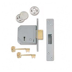 ERA Polished Brass 67mm Case 44mm Backset 3 Lever Mortice Deadlock