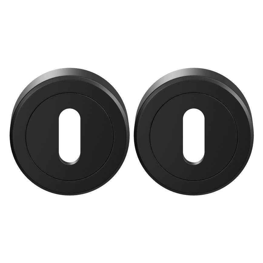 Carlisle Brass Matt Black 50mm Round Standard Escutcheon Pair