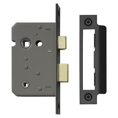 Matt Black Bathroom Lock 2.5