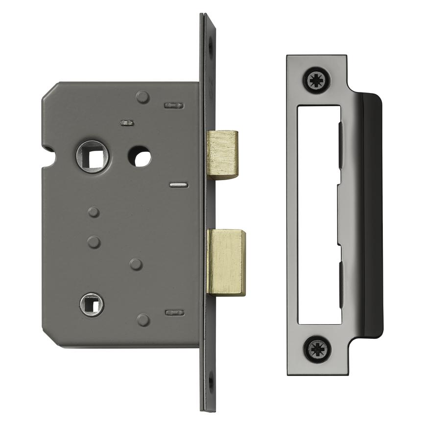 Polished Black Nickel Bathroom Lock 2.5