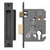 Matt Black 78mm Case 56.5mm Backset Euro Profile Mortice Sashlock