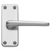 Edinburgh Lever on Backplate Satin Aluminium Door Handle