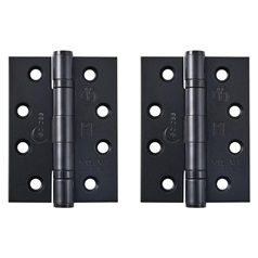 Eclipse Matt Black 102mm x 76mm Heavy Duty Grade 13 Ball Bearing Fire Rated Butt Hinge Pack of 2