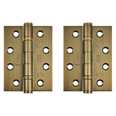 Eclipse Antique Brass 102mm x 76mm Heavy Duty Grade 13 Ball Bearing Fire Rated Butt Hinge Pack of 2