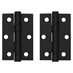 Matt Black 76mm x 50mm Light Duty Ball Bearing Butt Hinge Pack of 2