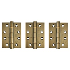 Eclipse Antique Brass 102mm x 76mm Heavy Duty Grade 13 Ball Bearing Fire Rated Butt Hinge Pack of 3