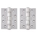 Eclipse Polished Stainless Steel 102mm x 76mm Heavy Duty Grade 11 Ball Bearing Fire Rated Butt Hinge Pack of 2