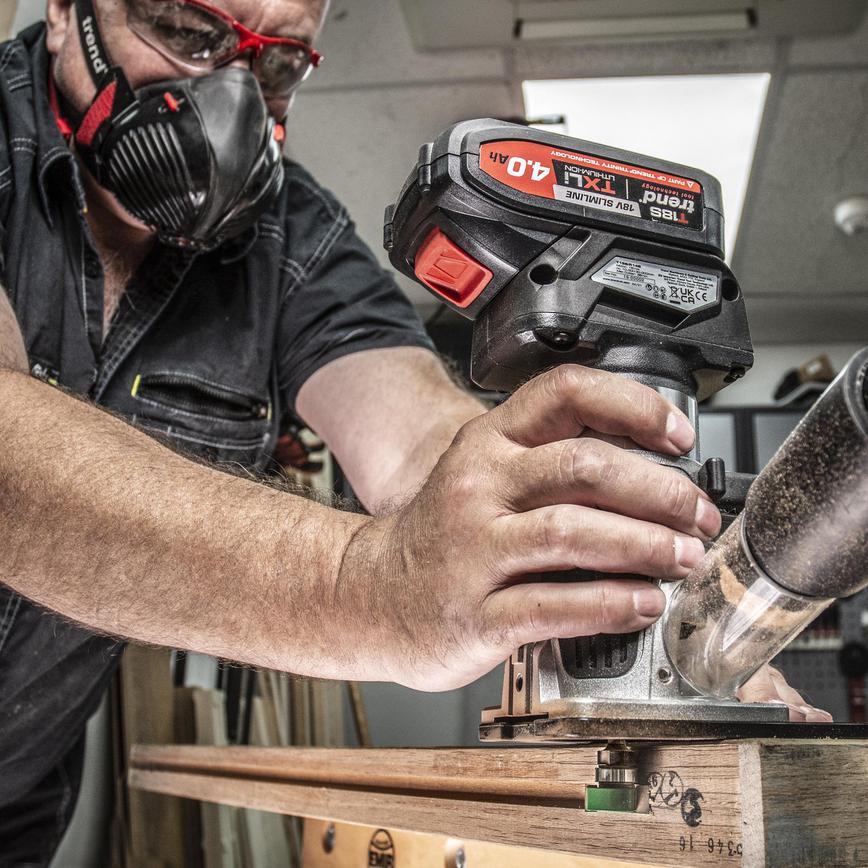 Trend Intumescent Strip Cutter in use close up