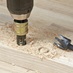 Trend Snappy Countersink and Plug Cutter Drill Bits 4 Piece Set in Use on Timber