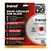 Trend 216mm x 30mm 48T Wood Mitre Saw Blade Packaging