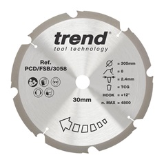 TLS0749 Trend 305mm x 30mm 8T Multi Material Circular Saw Blade