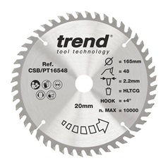 TLS1049 Trend 165mm x 20mm 48T Wood Plunge Saw Blade