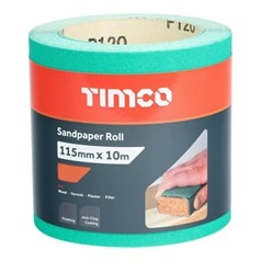TIMCO 115mm x 10m 120 Grit Sanding Roll in Packaging
