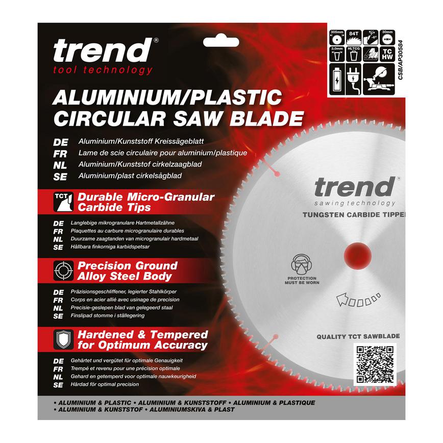 TLS0743 Trend 305mm x 30mm 84T Multi Material Circular Saw Blade Packaging