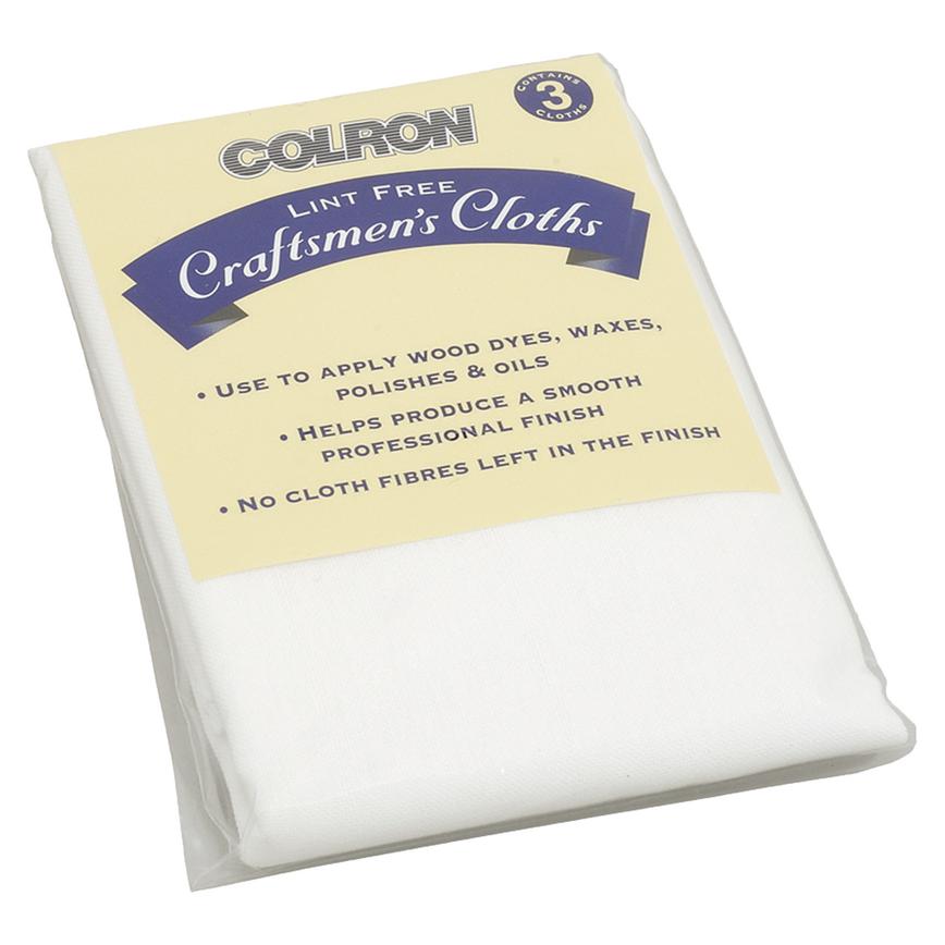 Colron Lint Free Craftsman's Cloths - Pack of 3