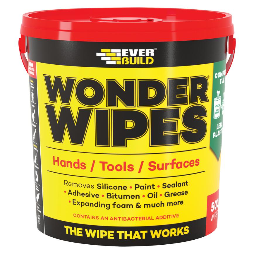 Everbuild Wonder Wipes White Cleaning Wipes Pack of 500