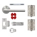 Jigtech Cesano Quickfit Lock and Latch pack - Satin Chrome Plated