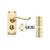 Victorian Scroll Brass Privacy Handle Pack