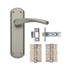 Garda Satin Nickel Latch Handle Pack