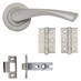 Sofia Sat Nickel Rose Handle Latch Pack